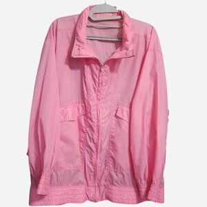 Vintage Haband pink lightweight windbreaker jacket